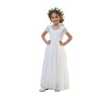 2bunnies Lace Flower Girl Dress Size 12-14 Wedding Tulle Full Skirt Long Maxi