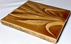 Antique Arts   Crafts Brown Molded  Floral Design Tile A e Tile Co  6x6 