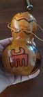 Vintage Handcrafted  Painted Mini Gourd  Presents In Native American Style