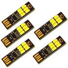 5  6-led Usb Portable Keychain Lamp With Touch Dimming 1w Daylight White 3200k