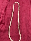 Vintage Glass Beads Faux Angel Skin Coral 24 Inches Small Bead Necklace