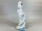Y5610 Statue Kutani-ware Kannon Figure Signed Japan Antique Interior Figurine