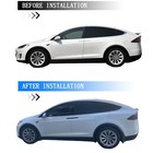 Glossy Black Chrome Delete Window Trims For Tesla Model X 2016-2020