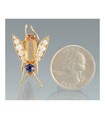 Victorian Insect Bee Fly Pin Brooch Topaz Diamond Sapphire Collectable