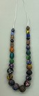 Genuine Ancient Roman Mosaic Gabri Glass   Coral   Gold Beads Necklace