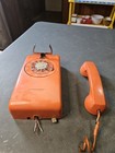 Wall Rotary Telephone Phone Orange Untested Vintage 76 Stromberg-carlson Repair