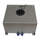 15 Gallon 60l Fuel Cell Tank Aluminum Silver Polished With Cap Level Sender