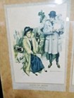 Antique     Harrison Fisher Framed Postcards  the Six Senses  Rare          3683