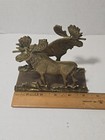 Vintage Loyal Order Of Moose Brass Mail Holder Sculpture Napkin Holder