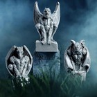 Rileryan 6 Pcs Miniature Evil Gargoyles Figurines Statue For Halloween Villag   
