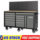 60  Rolling Tool Chest Workbench Cabinet Tool Box 10 Drawer W  Pegboard   Lock