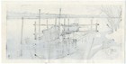Original Okuyama Gihachiro Signed Woodblock Print - Yagiri No Watashi In Snow