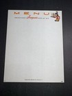 1954 Iroquois Beer Ale Menu Sheet Indian Waiter Buffalo New York Lot Of 4
