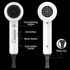 Professional Ionic Hair Dryer  Powerful 1800w Fast Drying Low Noise Blow Dryer W