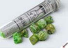 Chessex Lab Dice 10 Marble Sour Green White 7 1 Polyhedral Set Chx30077