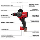 M18 Fuel 18v Lithium-ion Brushless Cordless 1 2 In  Hammer Drill driver W 1 4 In