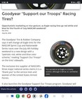 Nascar 2010 Race Used Tires  support Our Troops 