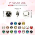 16pcs Rhinestone Buttons  Flatback Sew On Rhinestones  Black