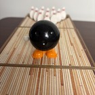 Strolling Bowling Tabletop Wind Up Game Complete Tomy - Damaged- Doesn   t Wind Up