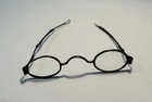 Antique 19th Century Brass Frame Oval Reading Glasses W  Extendable Arms