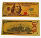 10 Pcs  100 Dollar Gold Notes Money Banknotes Crafts Party Prop Game Gift New