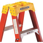 Werner 6 Ft  Fiberglass Twin Step Ladder With 300 Lbs Load Capacity Type Ia Duty