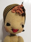 Rare Antique Vintage Spooky Haunted 1920s Unique Cloth Stuffed Flapper Girl Doll