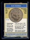 1992 Lou Gehrig Silver Card 1 Oz  999 Pure Fine Silver Coin Yankees Hof Rare