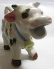 Vintage Floral Cow Creamer Figurine  Mcm