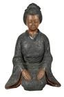 Vintage Asian Bronze Figure Of A Seated Woman
