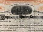 Capuzaya Mining Company Stock Certificate  Durango  Mexico- 1909