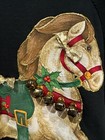 3x Vintage 1970   s Christmas Sweatshirt  Black  Rocking Horse  Bells  Distressed