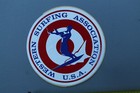 Wsa Western Surfing Association Red Blue Original V71a Vintage Surfing Sticker