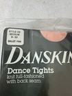 Vintage Danskin Dance Tights Youth Girl Sz M 8-10 Usa Ballet Pink Full Fashioned