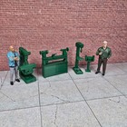 Metal Shop Model Set 1 24 Scale Diorama Garage Action Figure Dollhouse Accessory