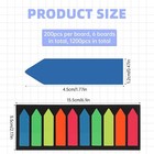 1200 Pcs Sticky Colored Tabs Writable Neon Book Tab Stickers Repositionable Arro