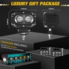 Pair 4 Inch Led Work Lights Spot Cube Pods Offroad Truck Motorcycle Atv Driving