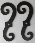 New Pair Acorn Rk4bq Black Forged Steel Large S Shutter Dogs  Holdback 8-1 4 