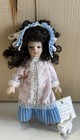 1 12 Vintage Victorian Girl Doll Pink   Blue Dress Dollhouse Miniature Poseable