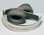 Beats Dr Dre Solo Hd White  gray  Headphones  Wired- With New Ear Pads