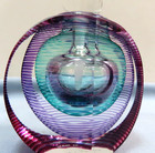 Michael David   Kit Karbler Art Glass Perfume Bottle 4 Facet Cut Spectacular