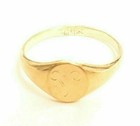 Vintage 10k Gf Espo Gold Filled Engraved Monogram Esposito Signet Rings A805