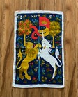 Irish Linen Wall Hanging Vintage Collectible Pre-owned Lion   Unicorn By Ulscer
