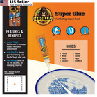 Gorilla Super Glue  Fast   setting  Impact   tough All   purpose Pack Of 1  Clear