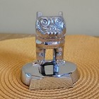 Vintage Mack Truck Hood Ornament Chrome Bulldog Desk Mantle Paperweight 