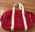 Rare Vtg Man-o-war Cay Norman Albury Sail Makers Tote duffle Bag Red white