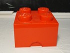 Lego Storage - Yellow Round Head Large small And Red  White  And Blue Block