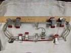 Mcm Vintage All Metal Travel Hanger - 6 Collapsable Tiers With Movable Clips Red