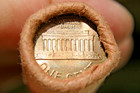 1963  p  Lincoln Cent Original Bank Wrap Roll Obw Uncirculated Penny Roll