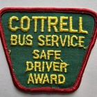Vtg Cottrell Bus Service Safe Driver Award Patch Embroidered 3 25x2 5 Nos Unused